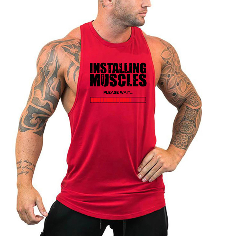 Tank Top Muscle - Instalación de músculos, por favor espere,